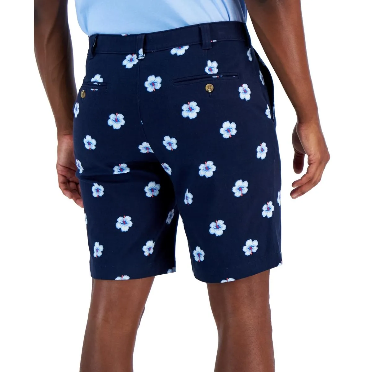 Mens Classic Fit Flat Front Bermuda Shorts