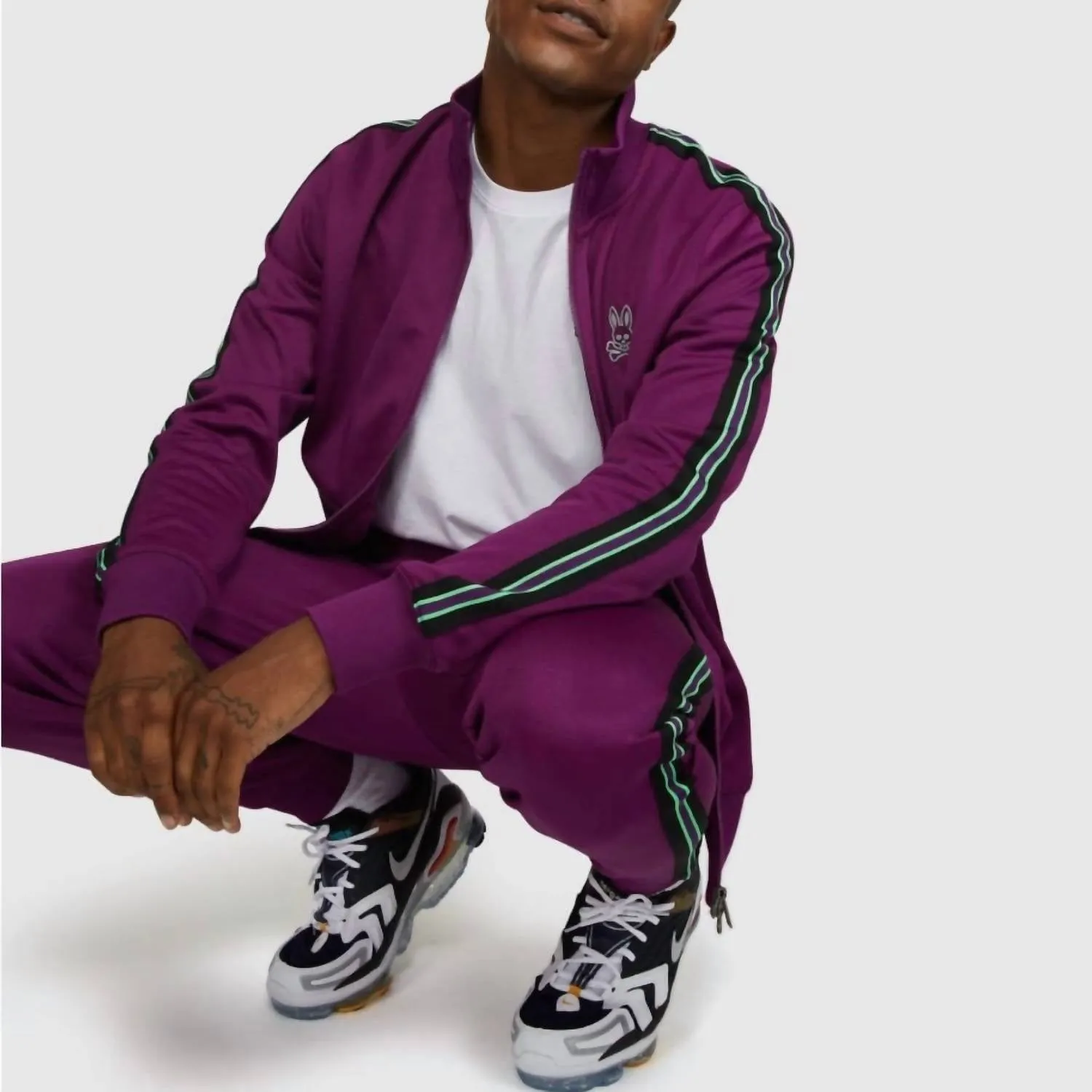 Men's Crosby Track Jacket In Mulberry