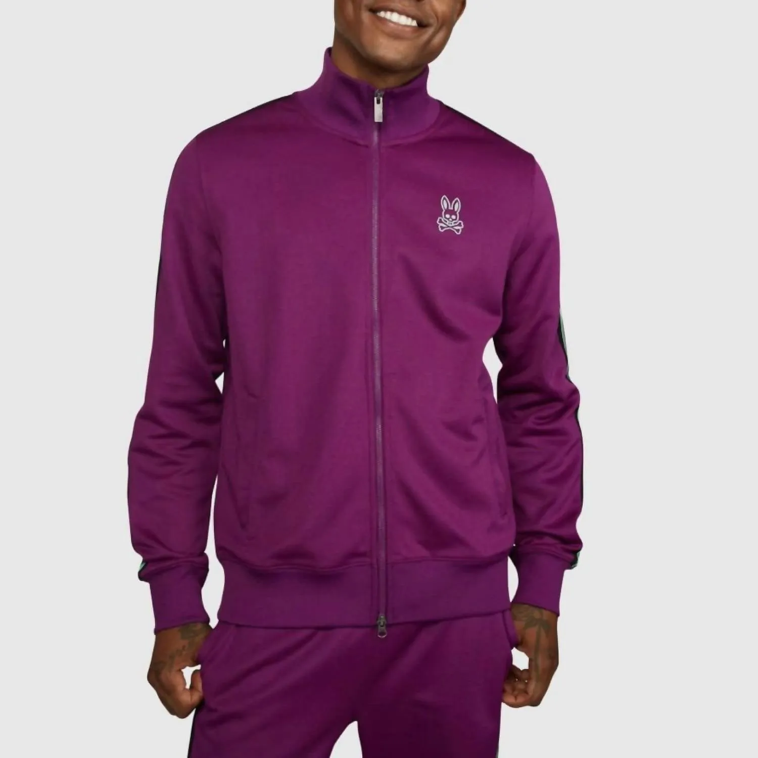 Men's Crosby Track Jacket In Mulberry