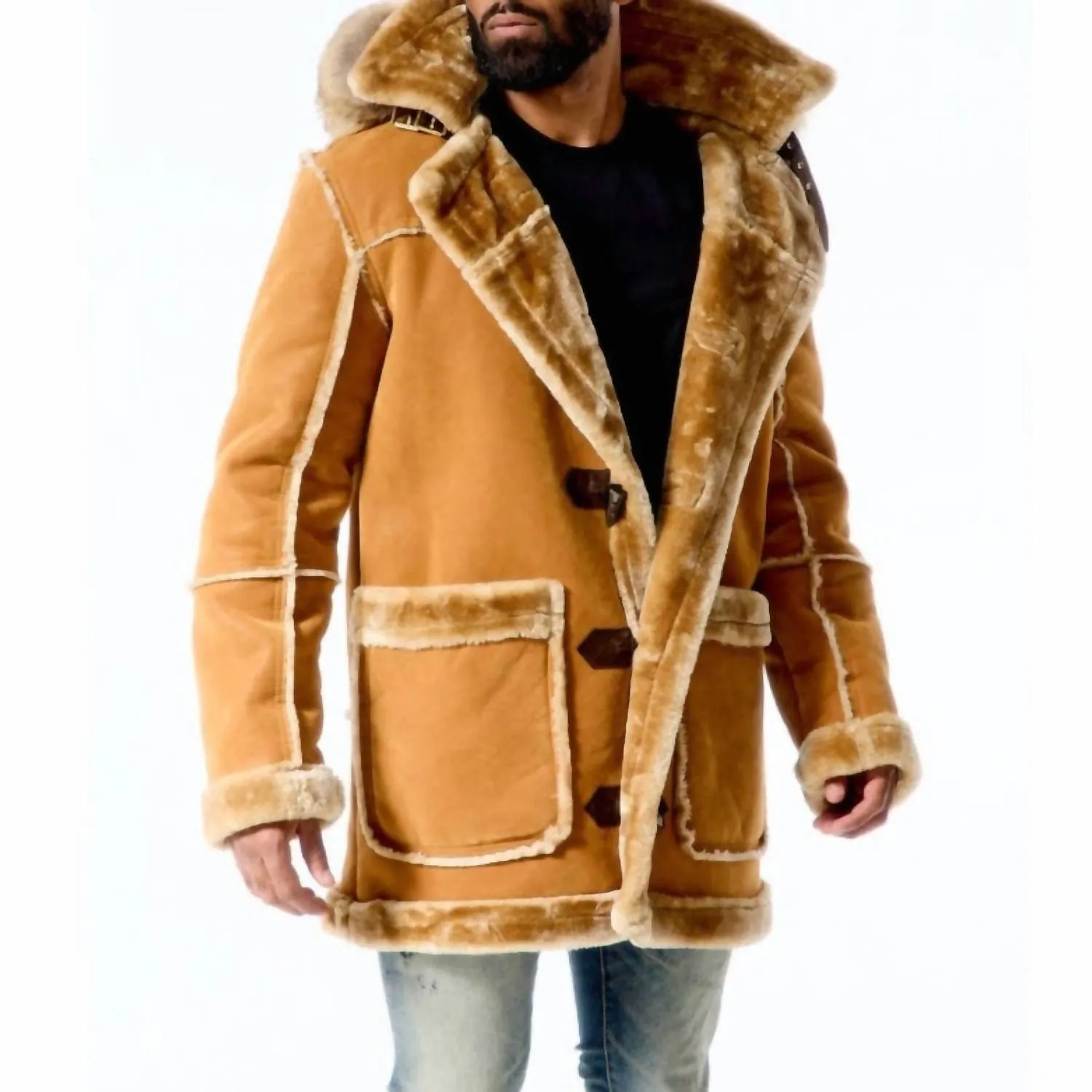 Men's Denali Shearling Jacket In Cognac