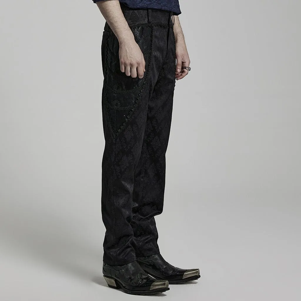 Men's Gothic Jacquard Lace Pants