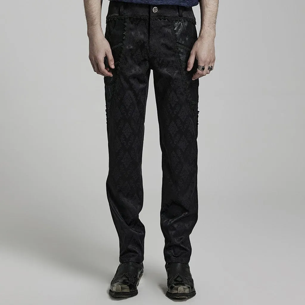 Men's Gothic Jacquard Lace Pants