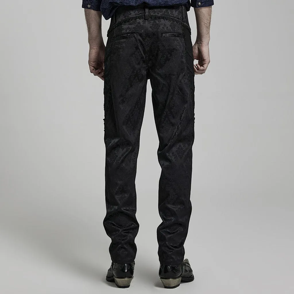 Men's Gothic Jacquard Lace Pants