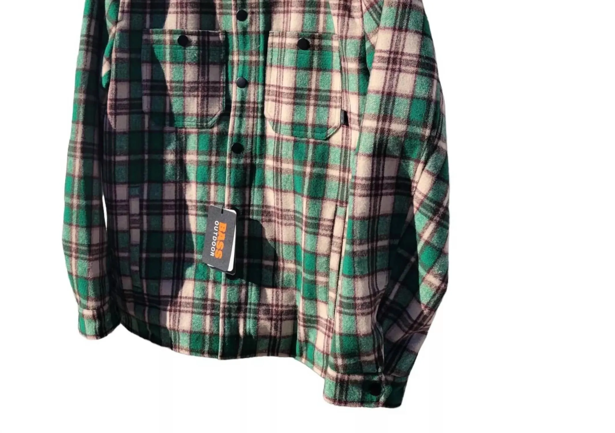 Men's Insulated Plaid Jacket In Green