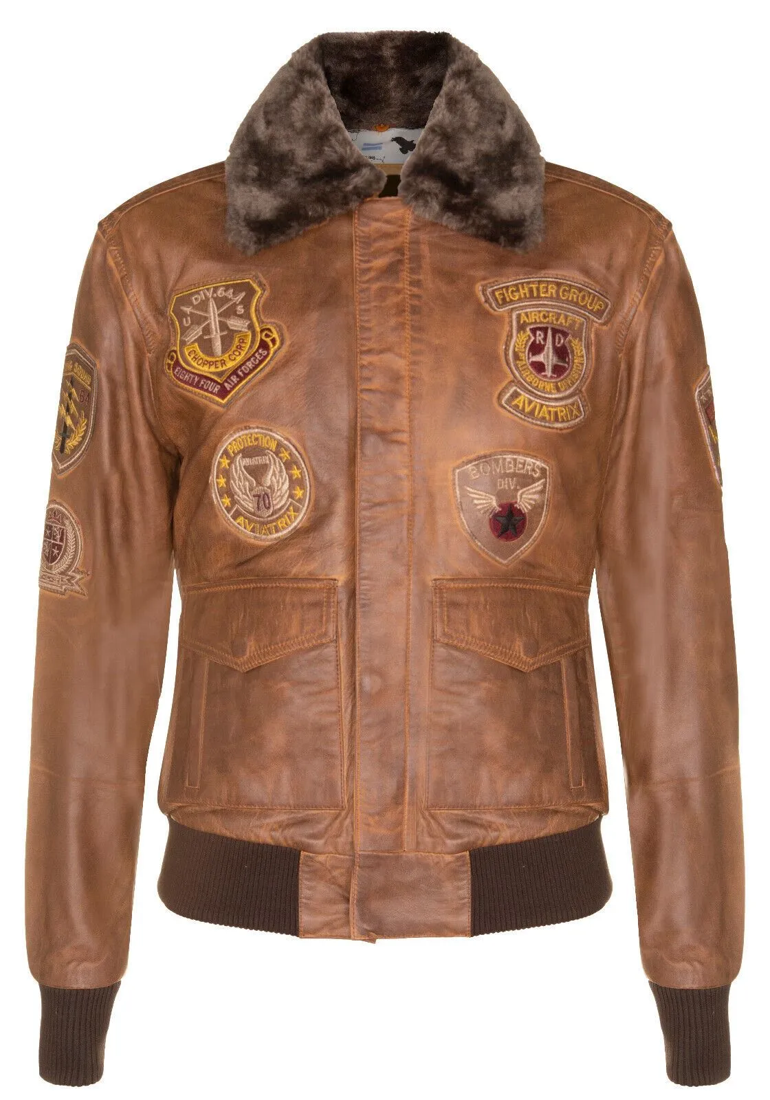 Mens Leather Air Force Bomber Jacket - Belgrade