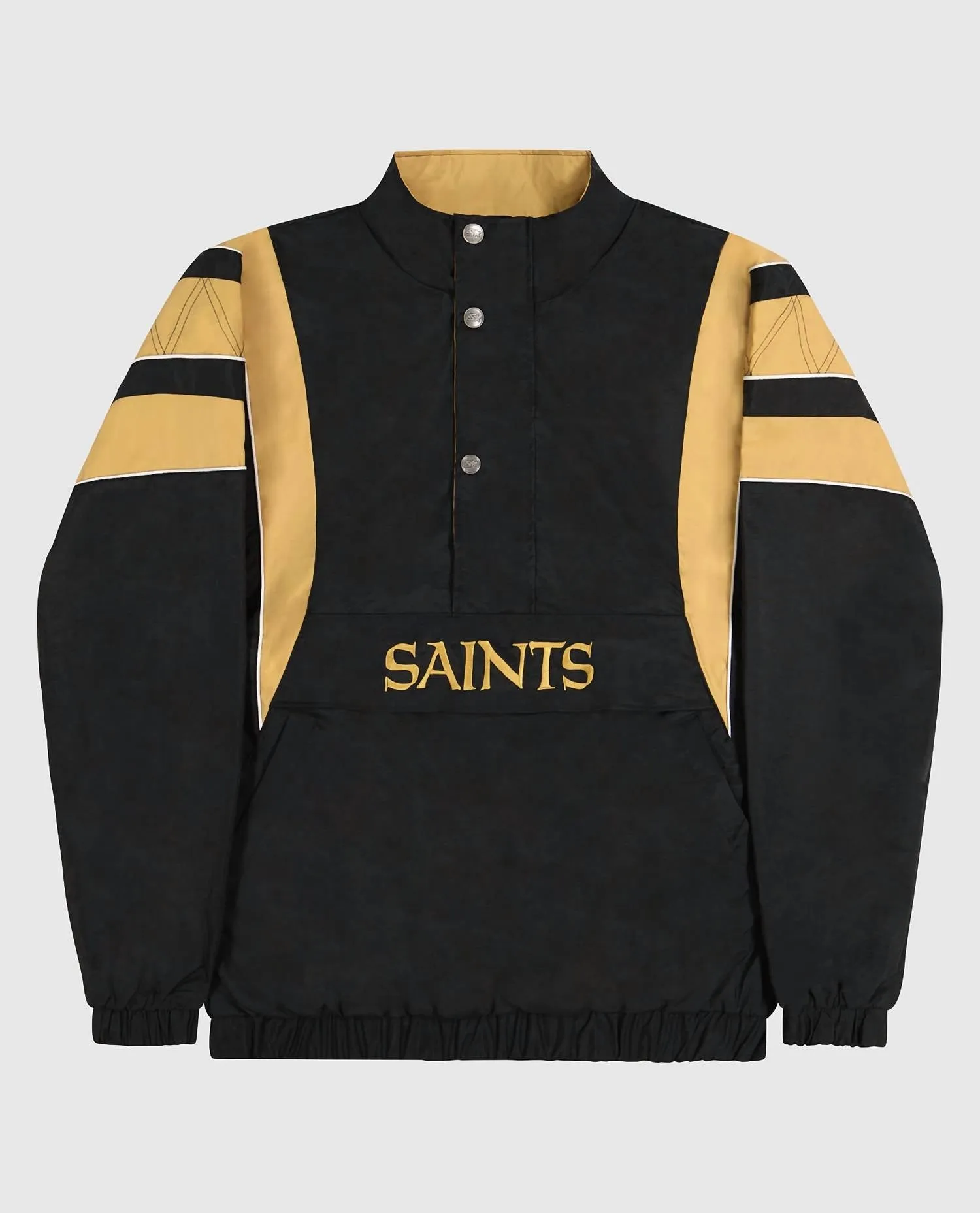 Men's New Orleans Saints Pullover Half-Zip Impact Jacket In Black