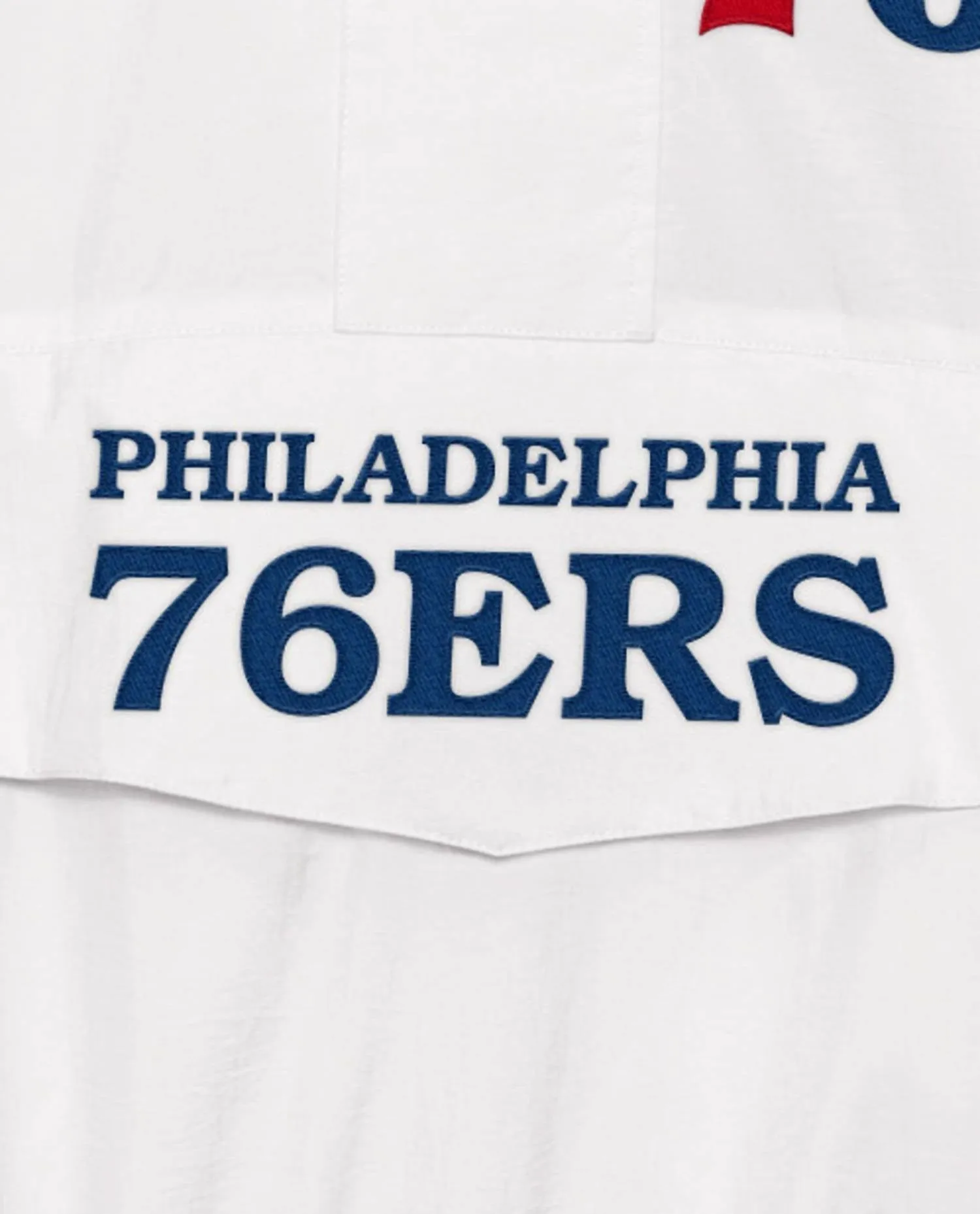 Men's Philadelphia 76Ers Home Team Half-Zip Jacket In White