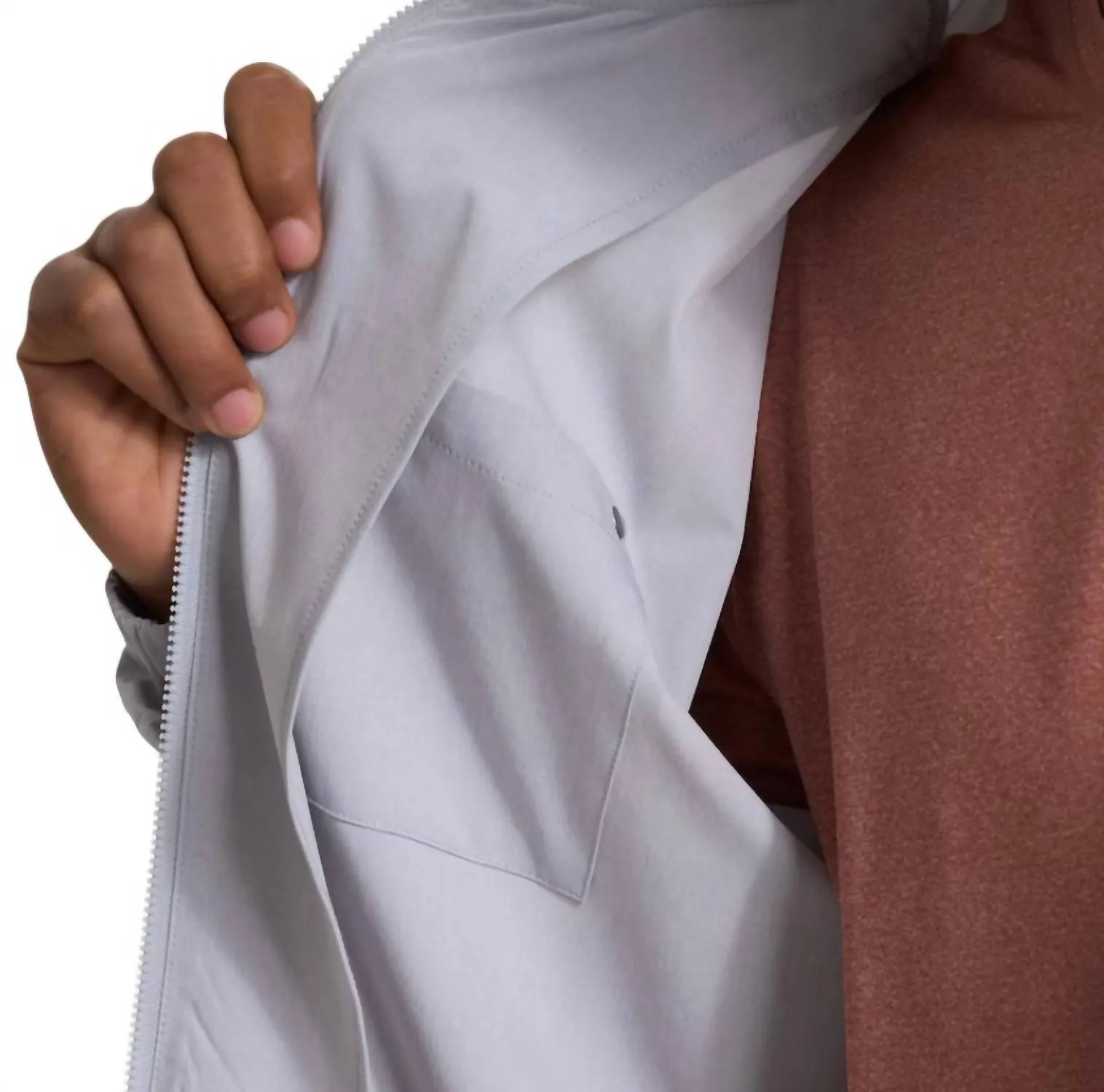 Men's Venture Track Jacket In Platinum Linen Texture