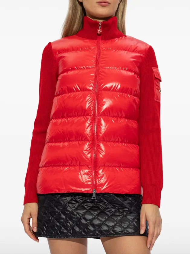 Moncler padded wool cardigan
