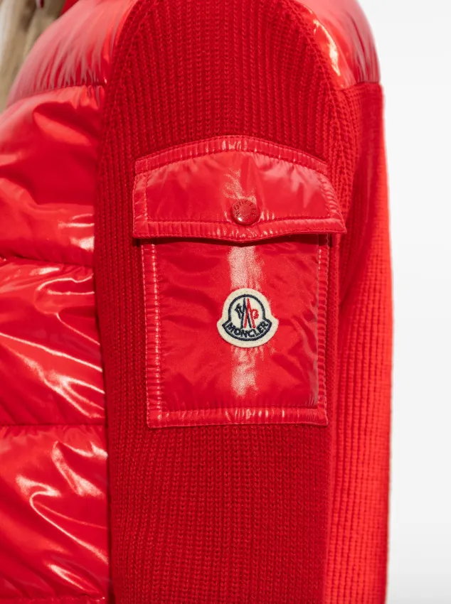 Moncler padded wool cardigan