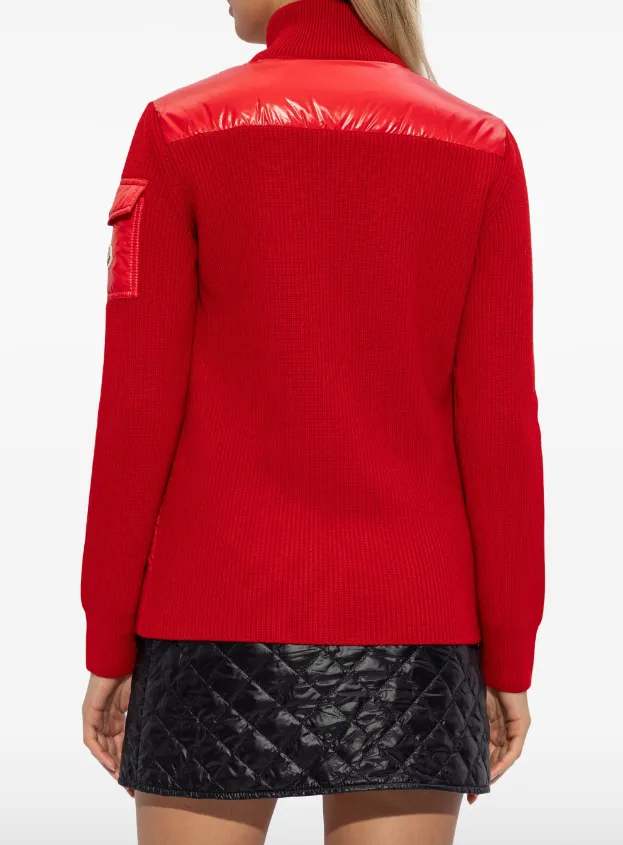 Moncler padded wool cardigan