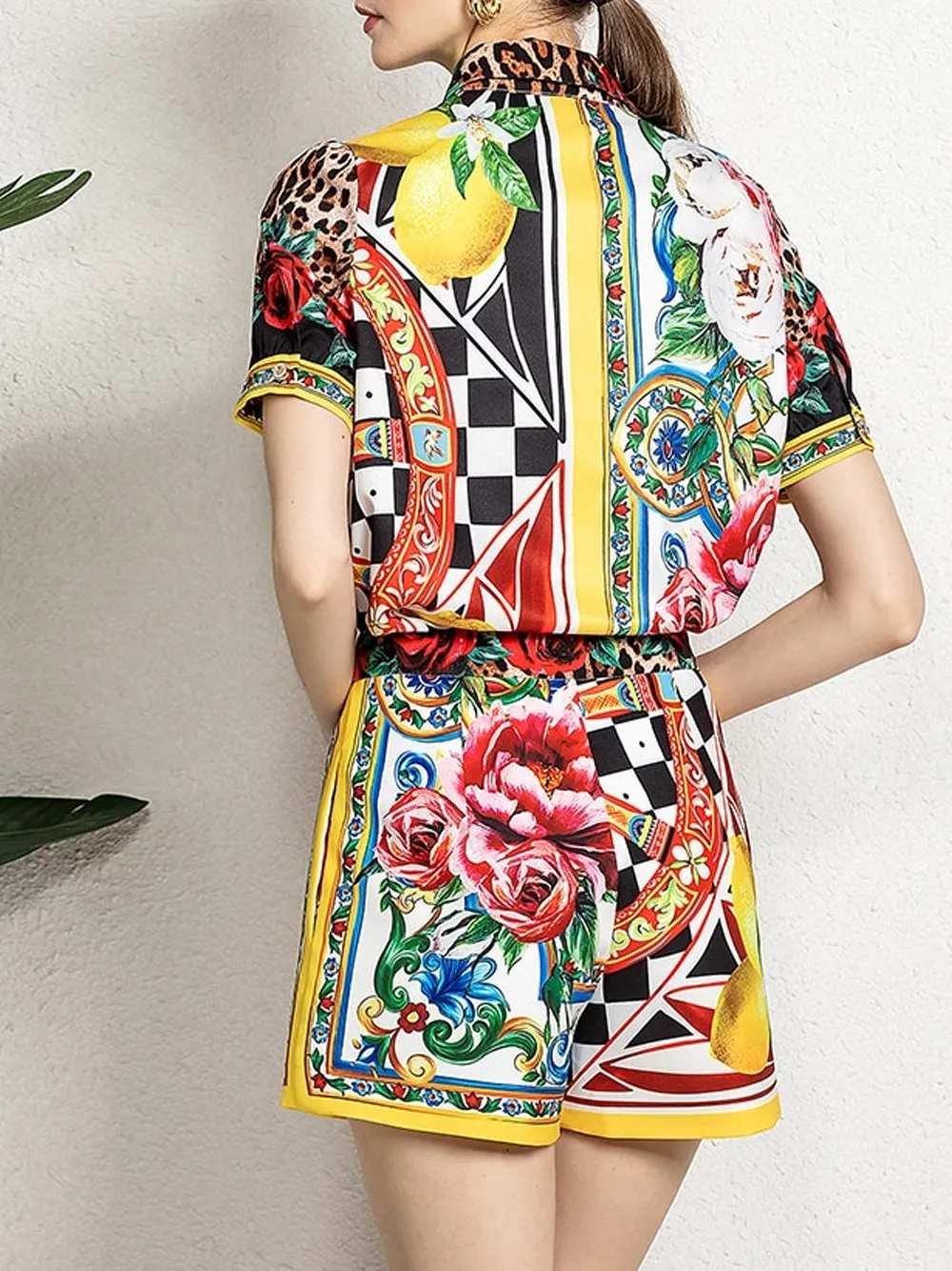 NADETTE Blouse & Shorts Set