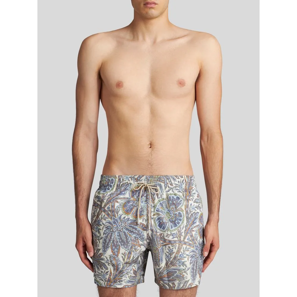 PAISLEY FOLIAGE DESIGN SWIM SHORTS