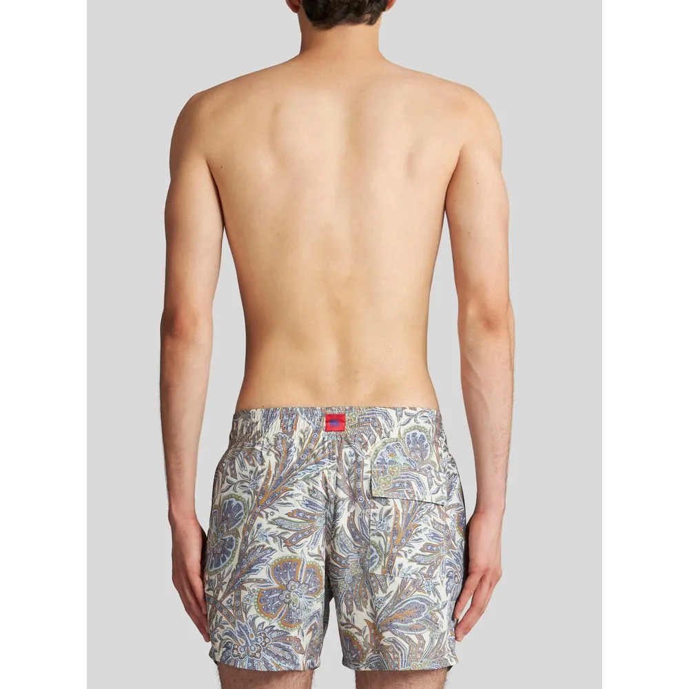 PAISLEY FOLIAGE DESIGN SWIM SHORTS