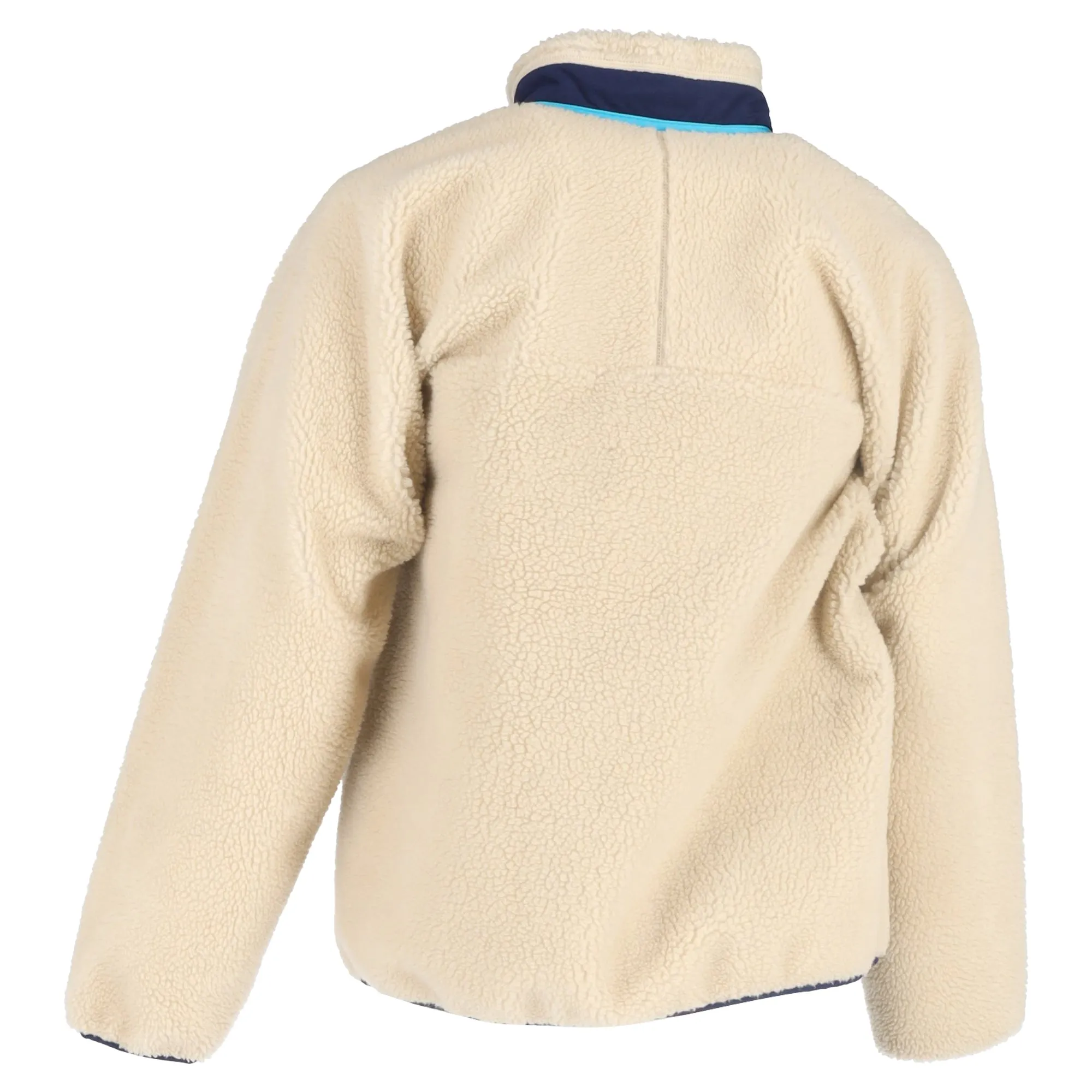 Patagonia Zip-Up Shearling Jacket in White Recycled Polyester