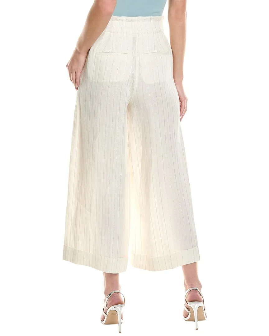 Peserico Paperbag Linen-Blend Pant