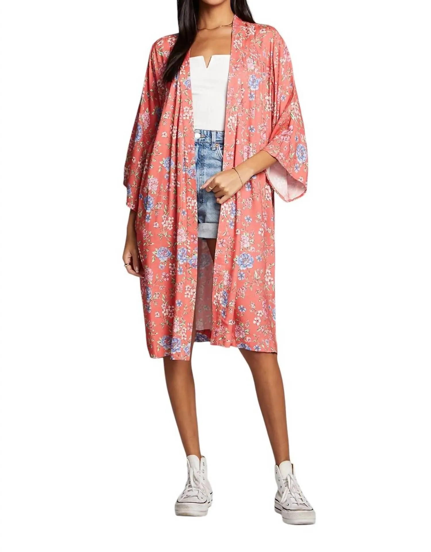 Polly Kimono In Poppy