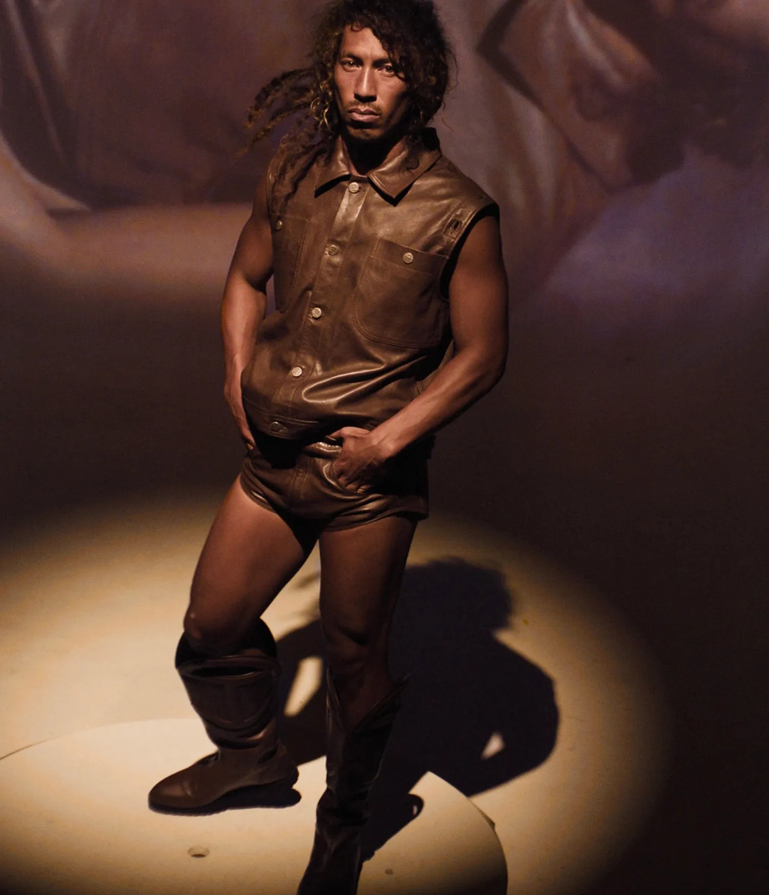 Poom Poom Leather Shorts