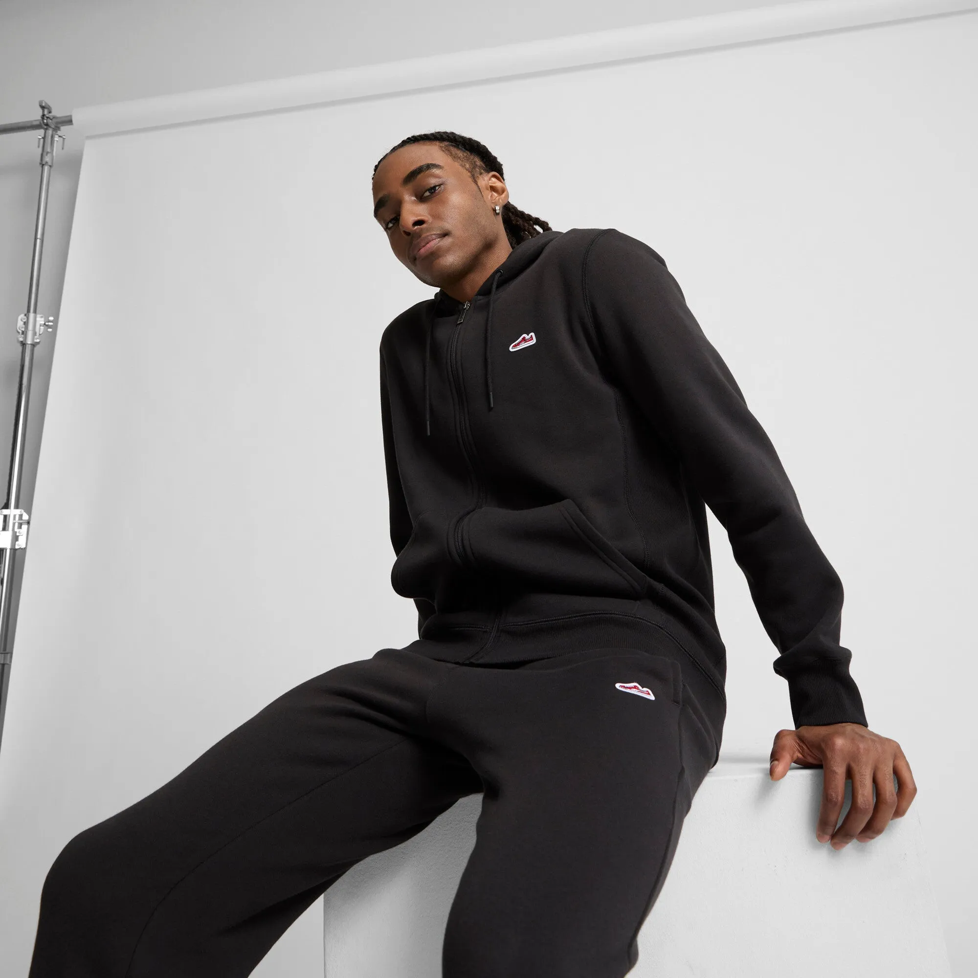 PUMA Men's Suede Logo Full-Zip Hoodie