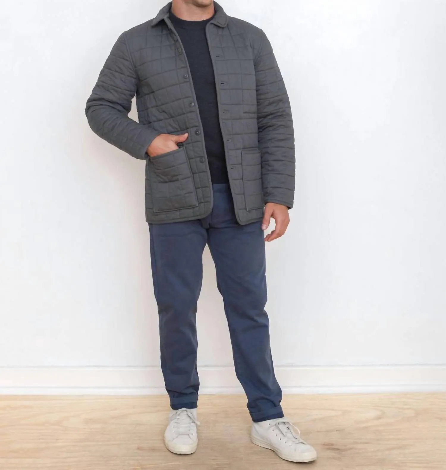 Quilted Kite Jacket In Ink