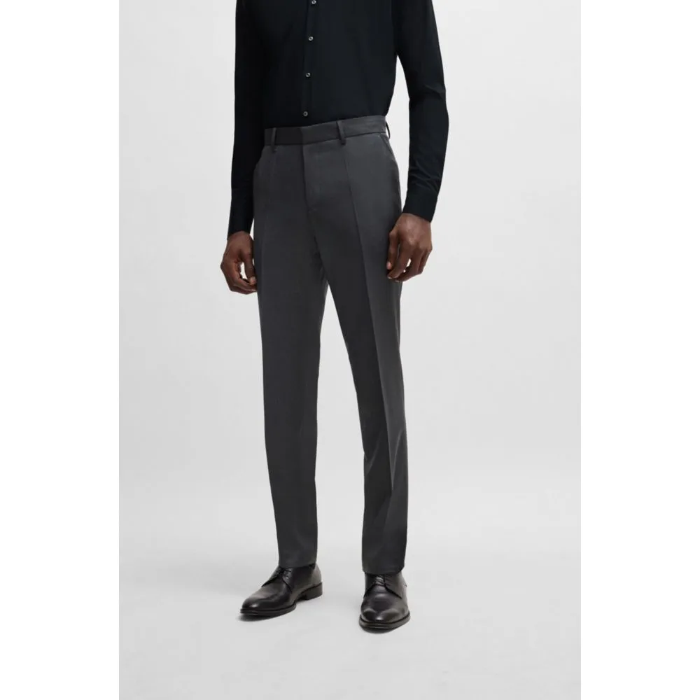 Regular-fit trousers in wool serge