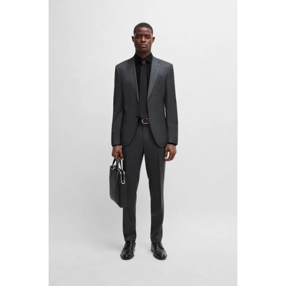Regular-fit trousers in wool serge