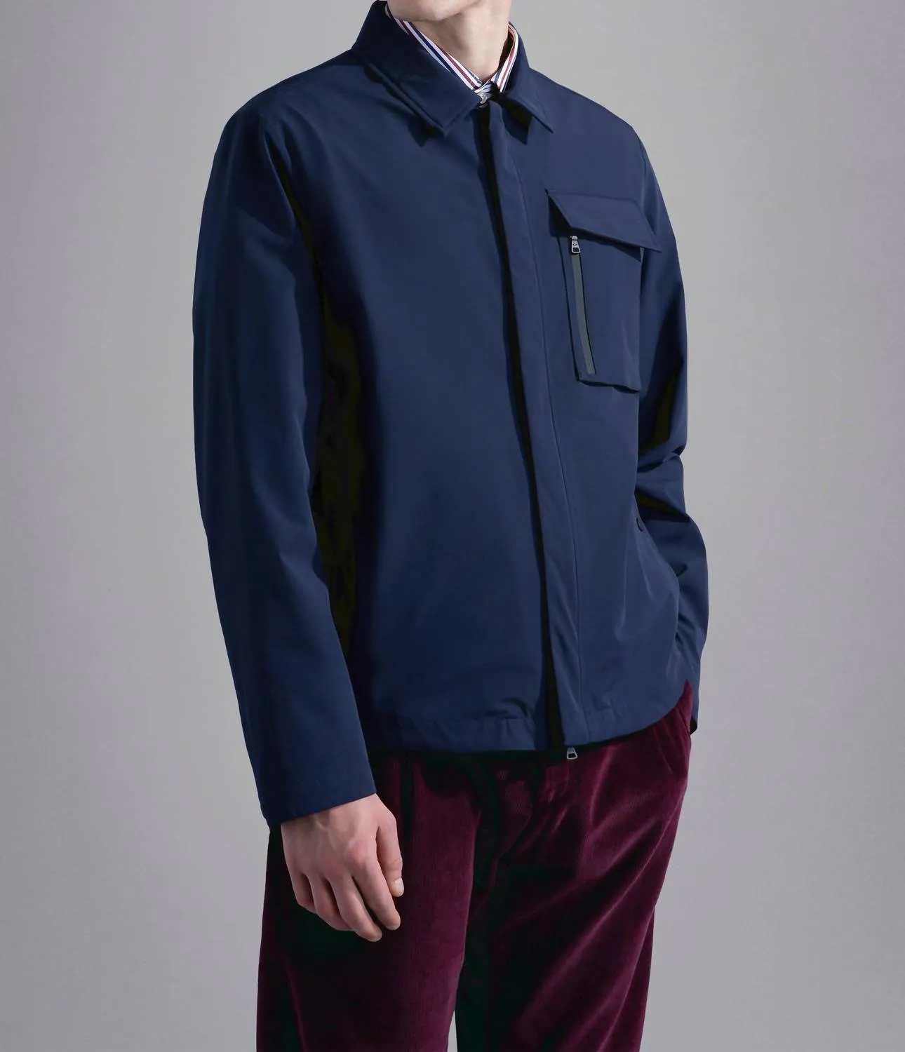 Save The Sea Re 4X4 Stretch Typhoon Shacket In Navy