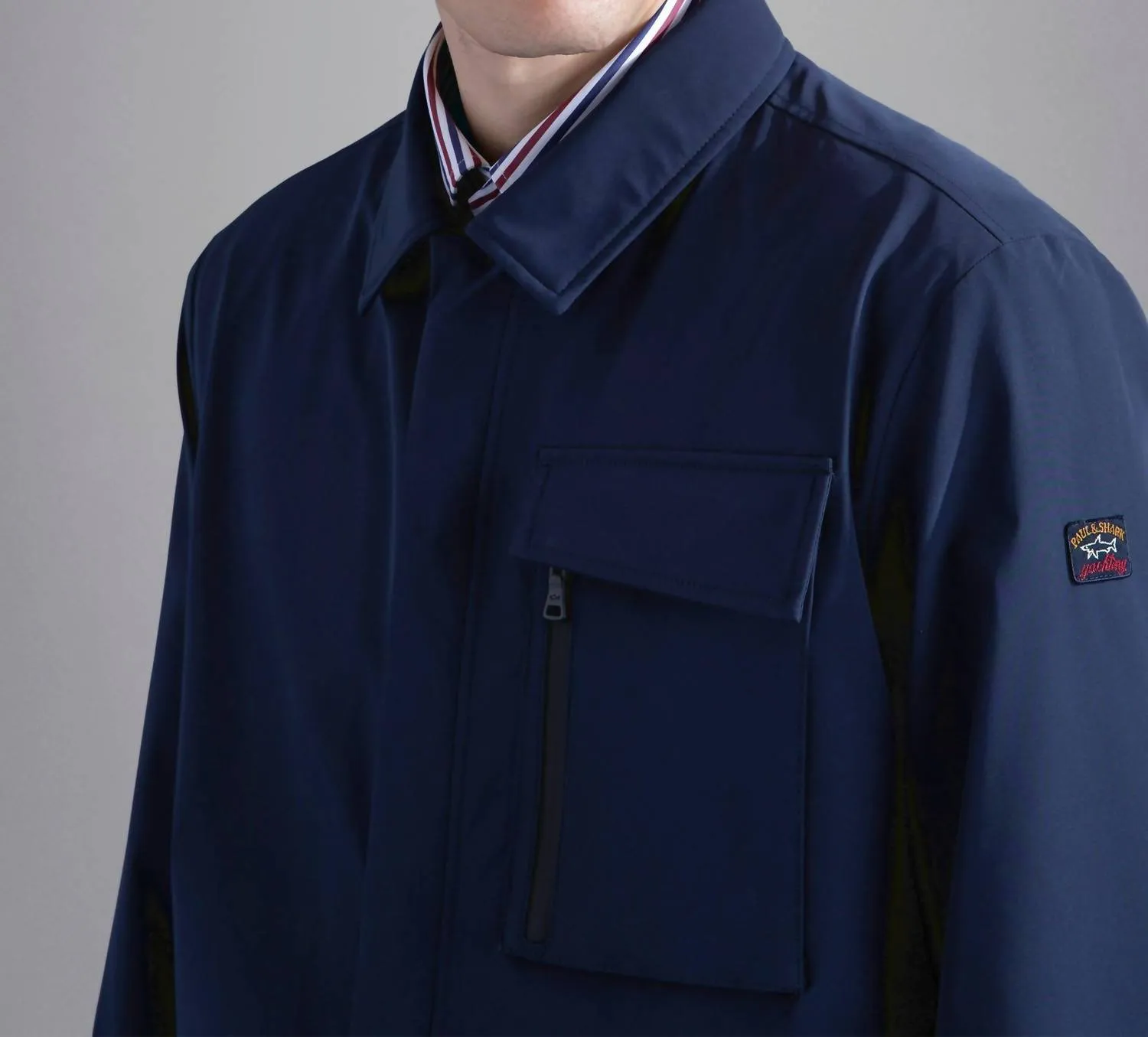 Save The Sea Re 4X4 Stretch Typhoon Shacket In Navy
