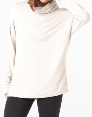 Scarf Neck Tunic In Oatmilk