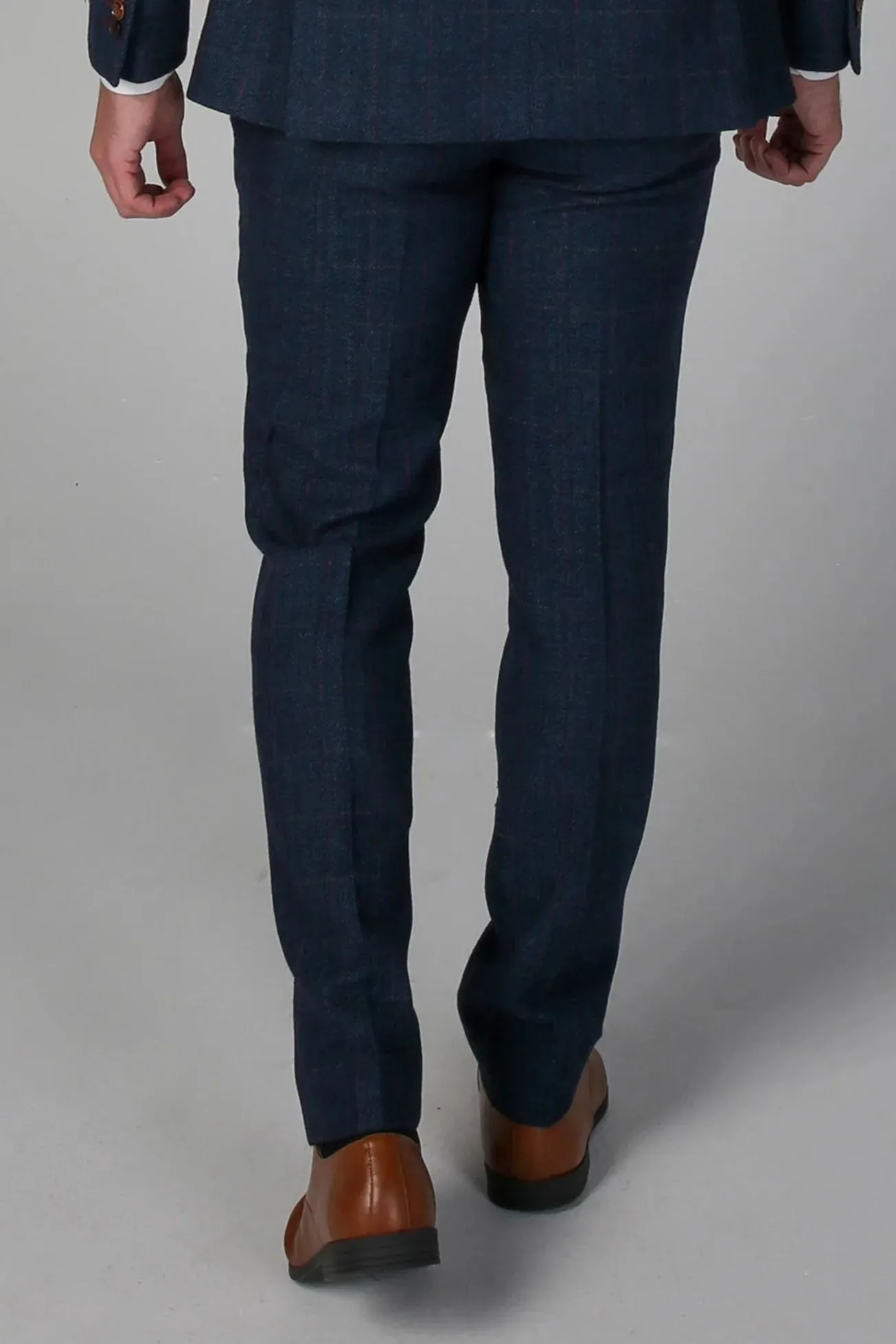 Scott Tweed Checked Trousers Suit Pants