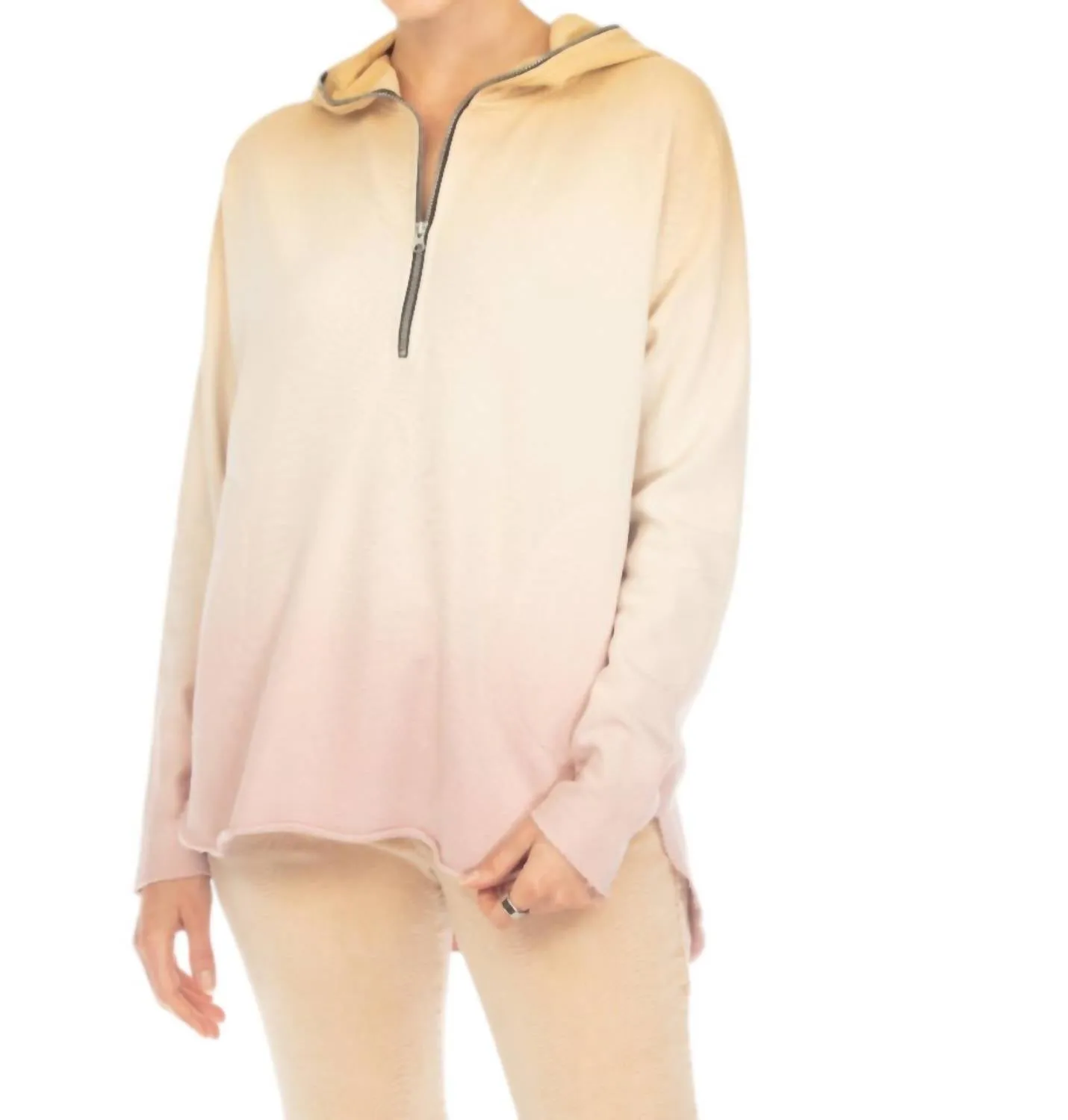 Scout Long Sleeve Raglan Sweater In Wheat/ecru/vintage Tea Rose