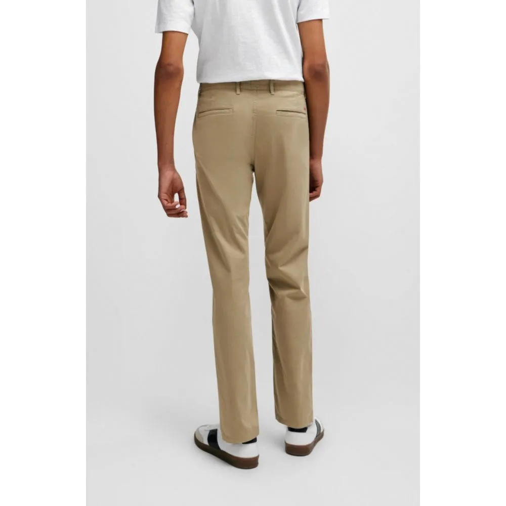 Slim-fit chinos in stretch-cotton satin