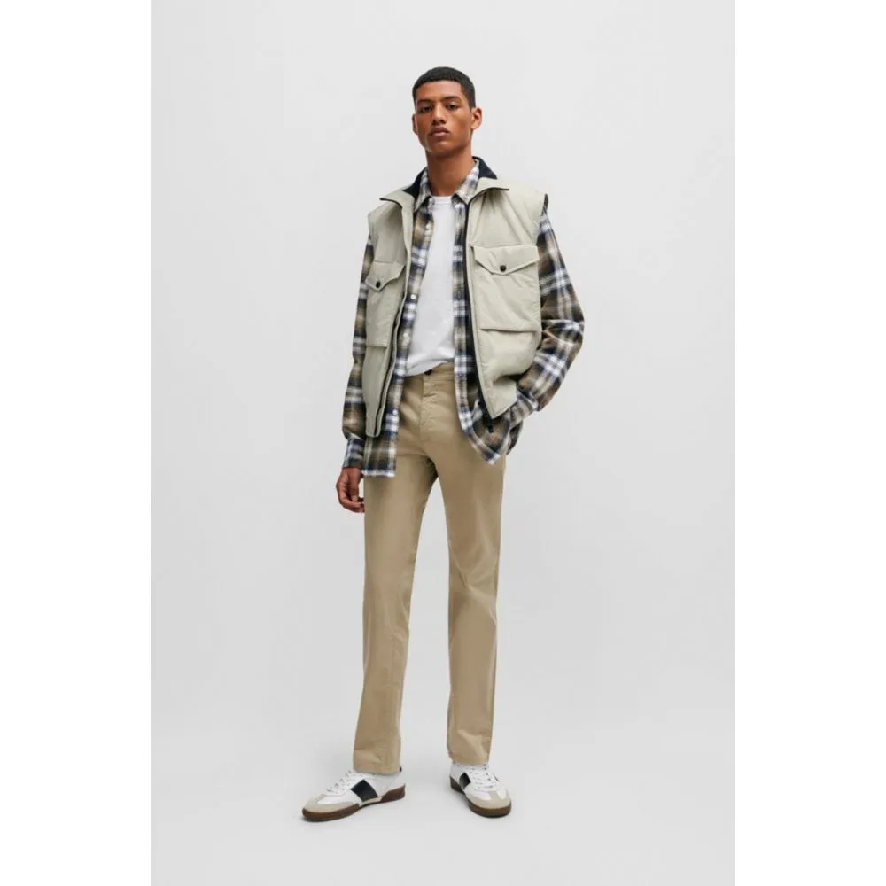 Slim-fit chinos in stretch-cotton satin