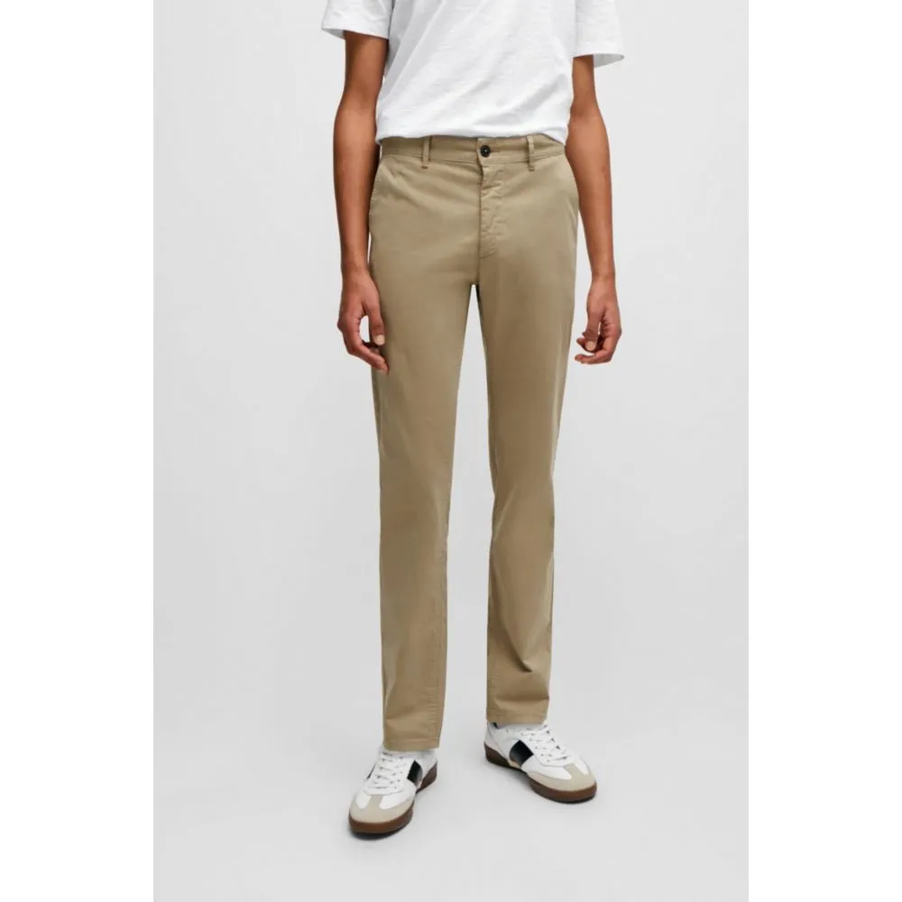 Slim-fit chinos in stretch-cotton satin