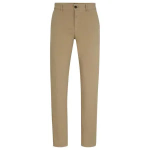 Slim-fit chinos in stretch-cotton satin