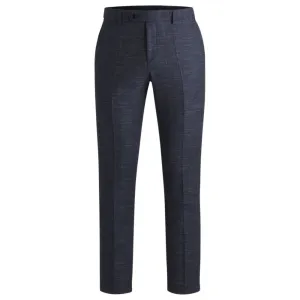 Slim-fit trousers in patterned wool