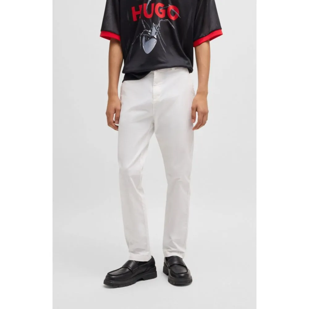 Slim-fit trousers in stretch-cotton gabardine
