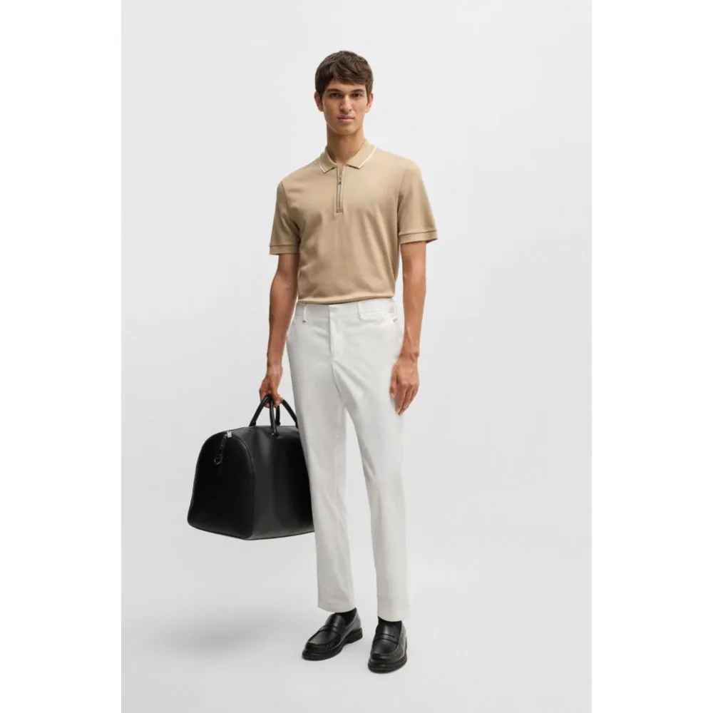 Slim-fit trousers in washable stretch cotton