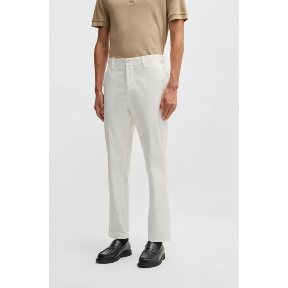 Slim-fit trousers in washable stretch cotton