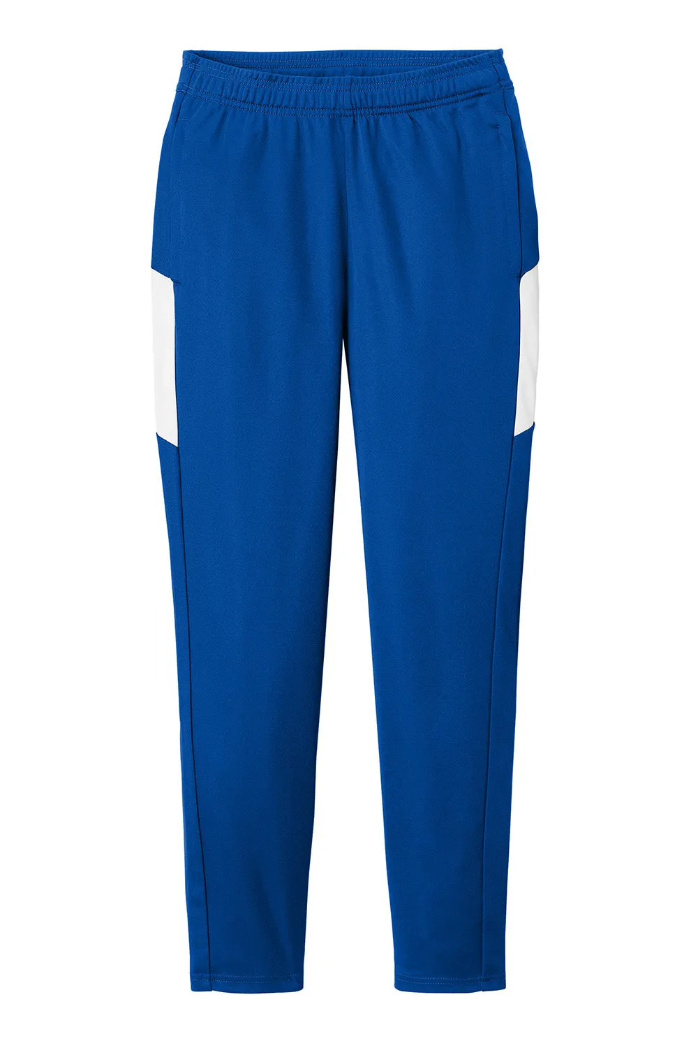 Sport-Tek Womens Moisture Wicking Travel Pants w/ Pockets - True Royal Blue/White