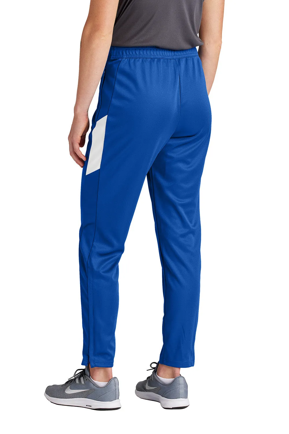 Sport-Tek Womens Moisture Wicking Travel Pants w/ Pockets - True Royal Blue/White