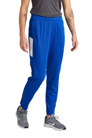 Sport-Tek Womens Moisture Wicking Travel Pants w/ Pockets - True Royal Blue/White