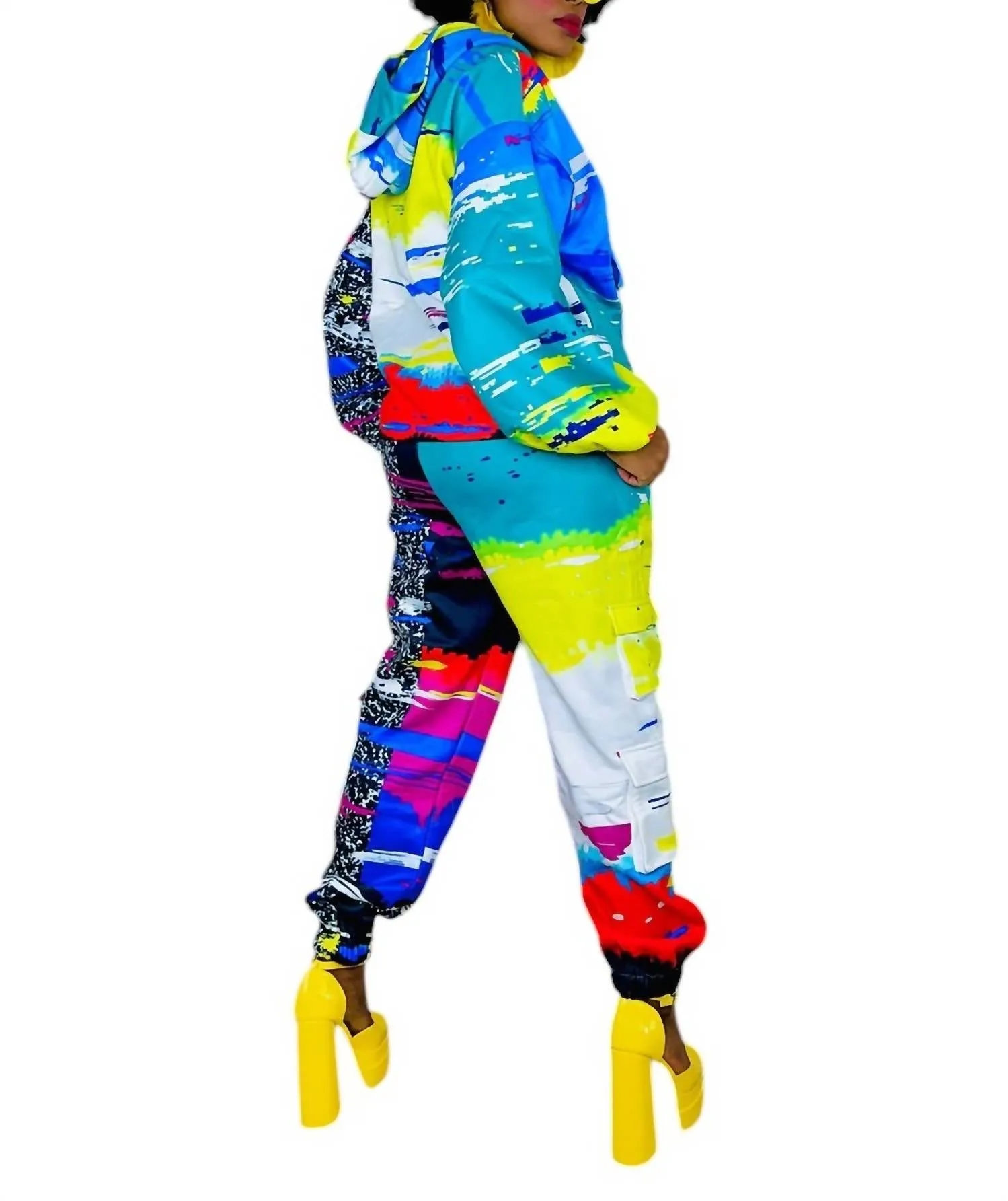 Street Action Jogger Set In Multicolor