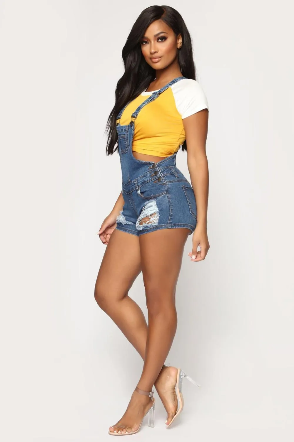 Streetwear Ripped Jeans Overalls For Women
