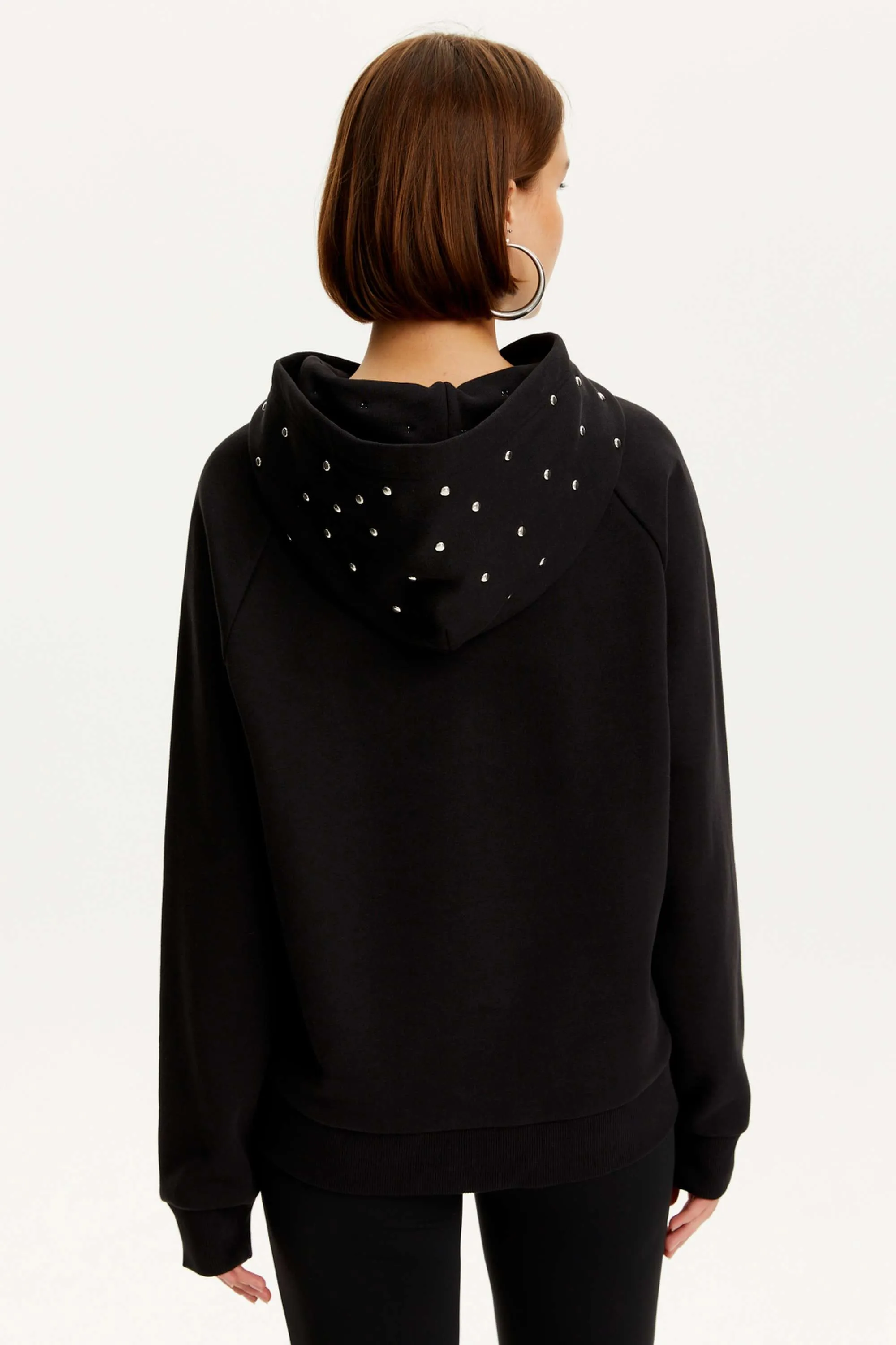 Studded Hoodie Sweatshirt