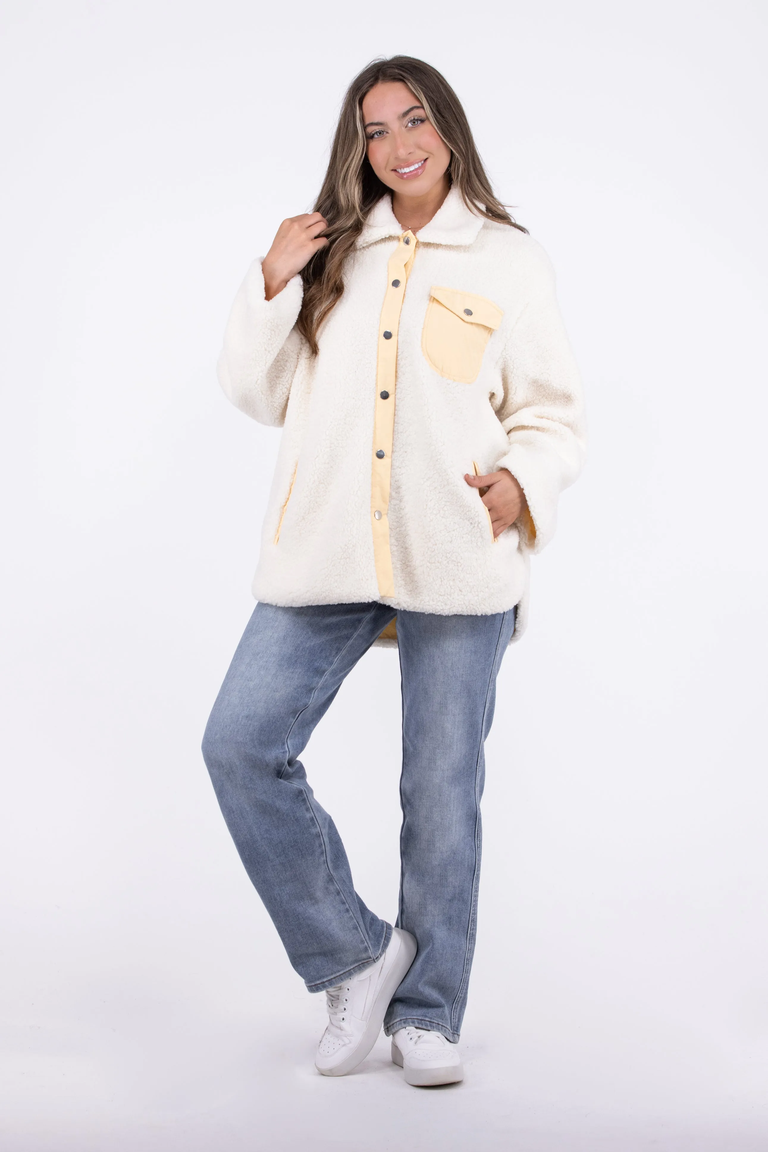 Stunning Addition Women's Reversible Sherpa Jacket