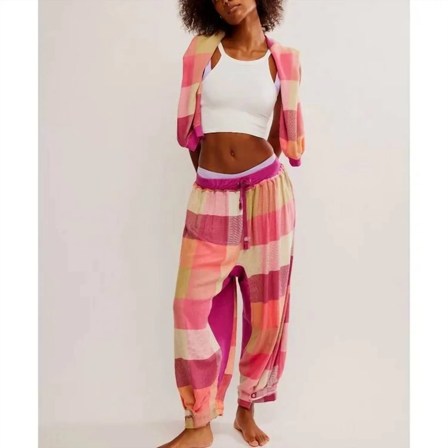 Sugar Cookie Flannel Pant In Warm Combo