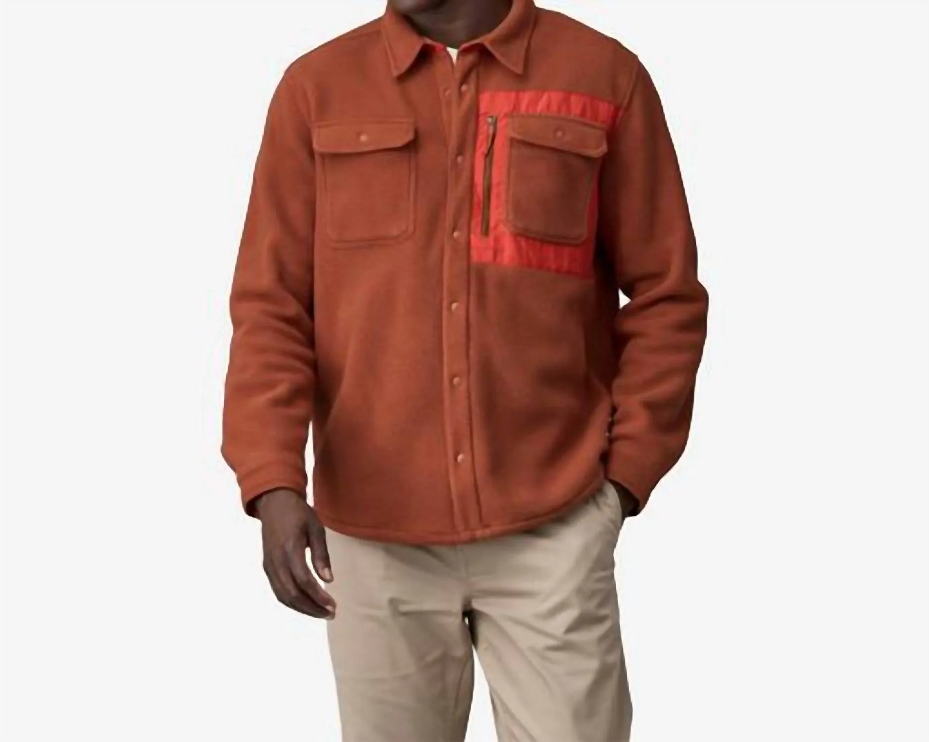 Synchilla Fleece Shirt Jacket In Burnished Red