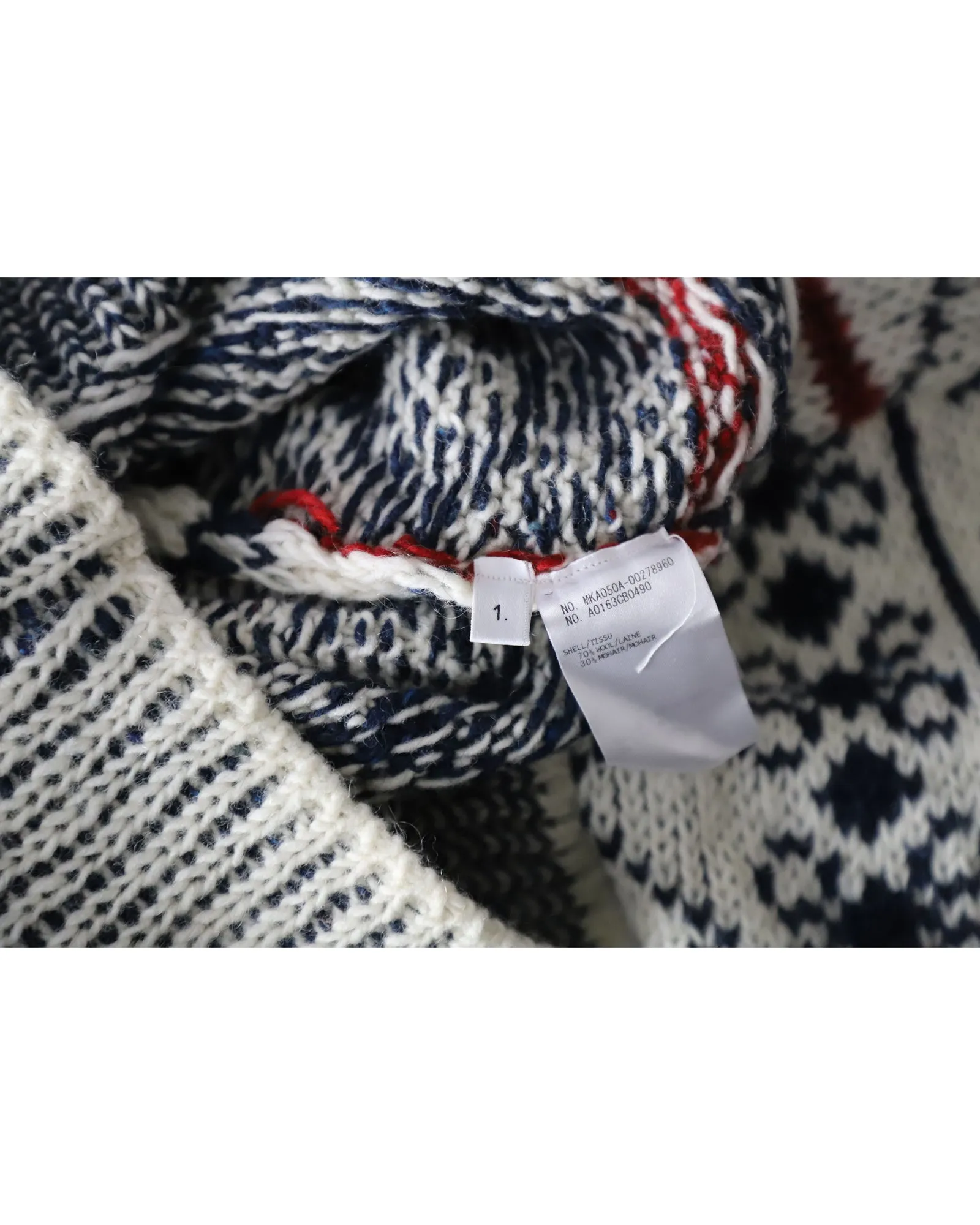 Thom Browne Fair Isle Crewneck Sweater in Multicolor Wool and Mohair
