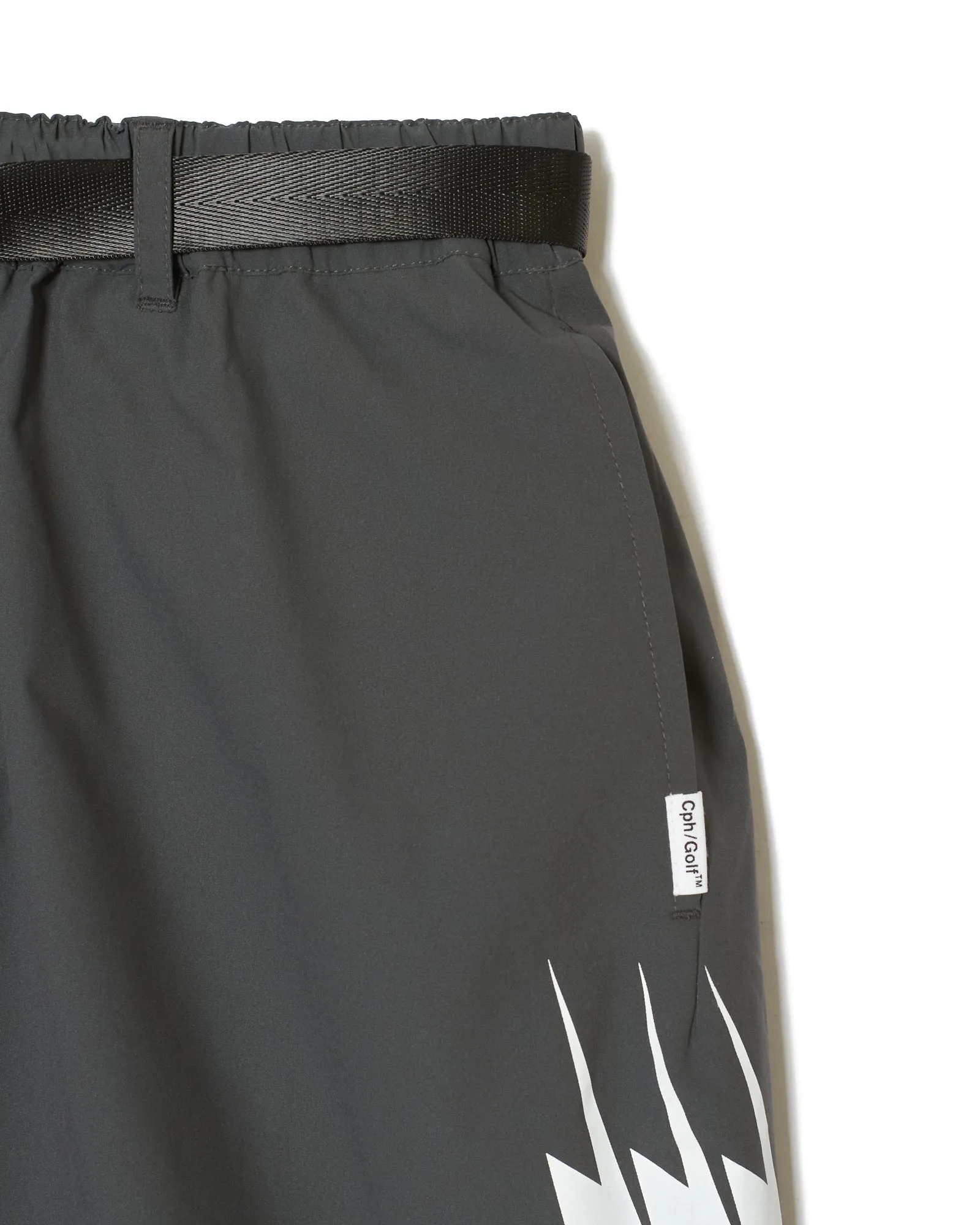 #THUNDER STRIPES ADJUSTABLE SHORT GRAY
